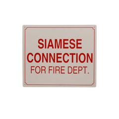 Everflow SIGN#9 RAVEN SIGN#9 Warning. SIAMESE CONNECTION FOR FIRE DEPT.  | Midwest Supply Us