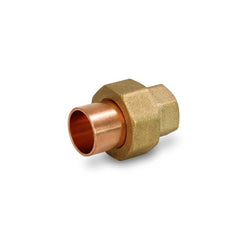 Everflow CCCU0038-NL 3/8" NOM 1/2" OD Cast Brass Copper Union C X C Lead Free  | Midwest Supply Us